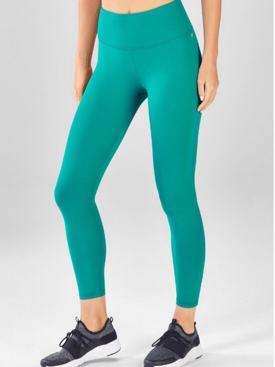 Fabletics Pants - Fabletics Define PowerHold High-Waisted 7/8 Legging in Lagoon Sz XL